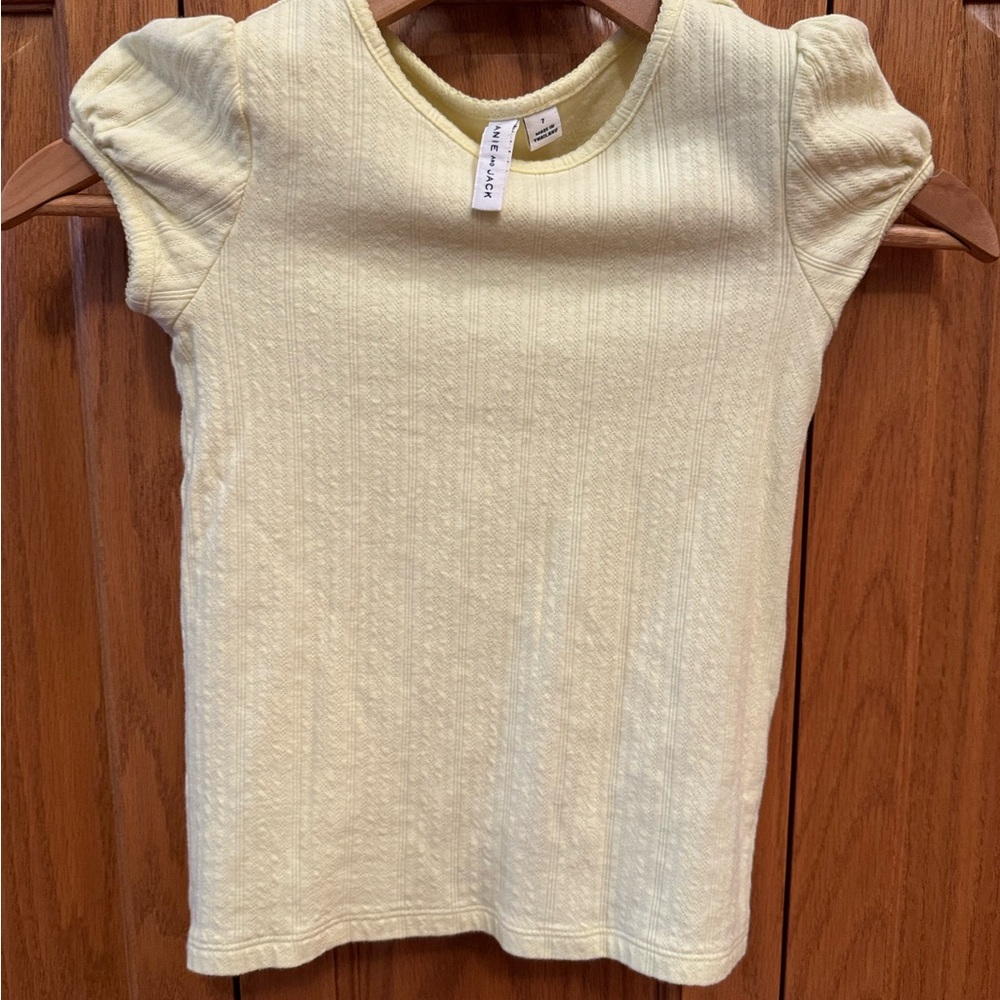 Janie and Jack Soft Yellow Short Sleeve Tee